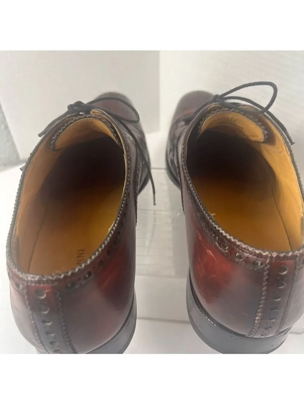 Magnanni Men’s Wingtip Oxford Leather Shoes Lace Up 11M Academia Banker